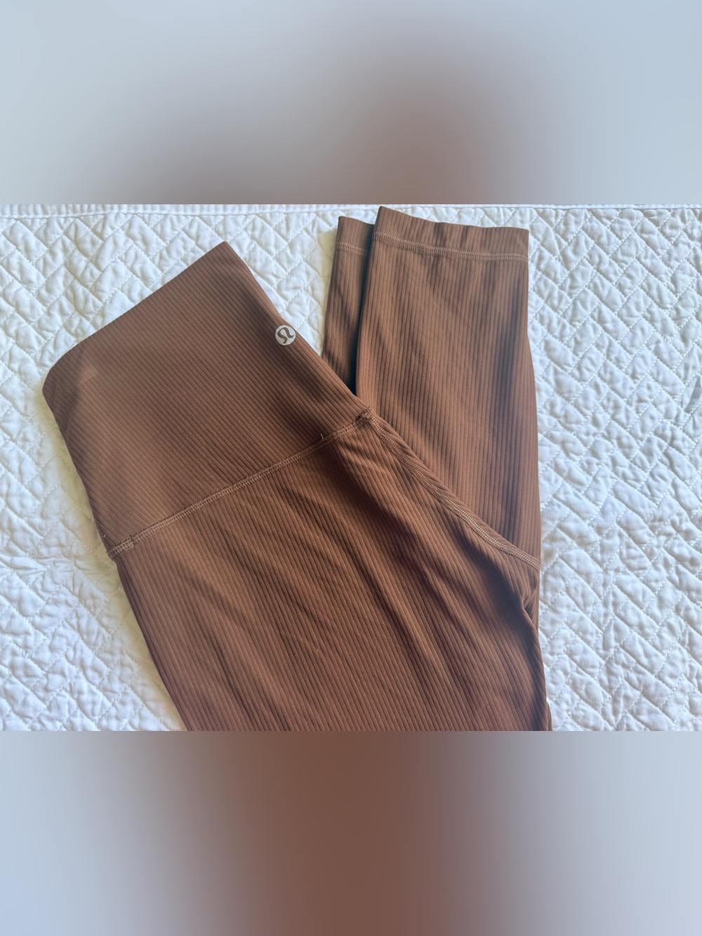 Lululemon: Ribbed High-Waist Leggings - Chestnut Brown - Picture 6 of 10